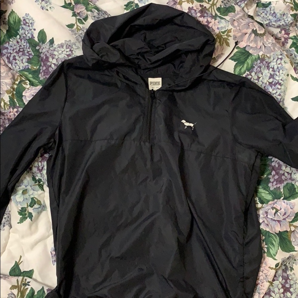 Black pink rain jacket!